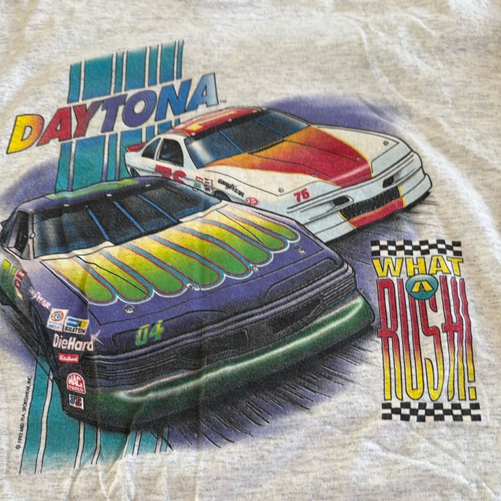 Vintage 90s Speed Weeks Daytona Racing NASCAR T-shirt Size XL Made‎ In USA